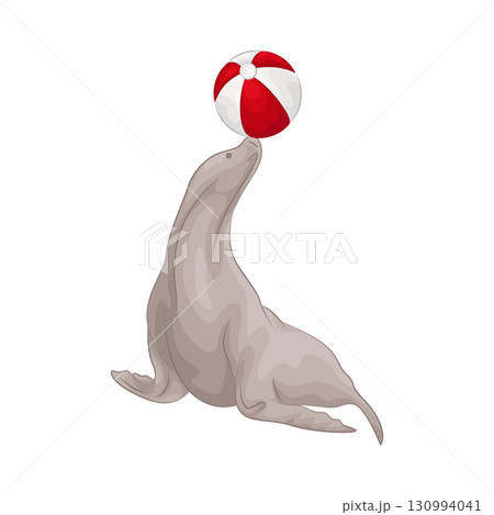 Illustration of circus dolphin Illustration of circus dolphin 130994041