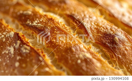 《AI画像》焼き目のついたパンのクローズアップ 130994108