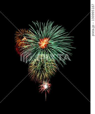 Beautiful light for celebration of Festive colorful fireworks display on night sky 130995187