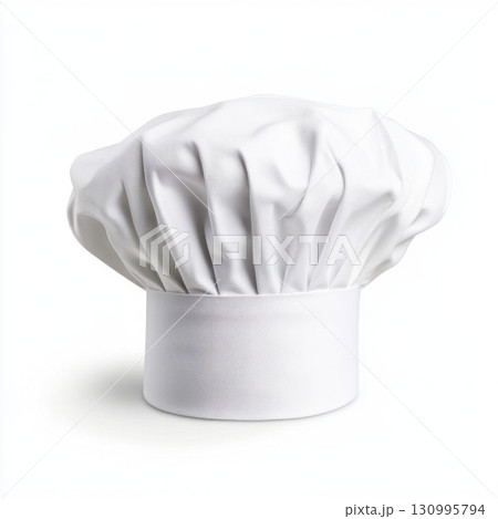 White chef hat isolated on plain white background 130995794
