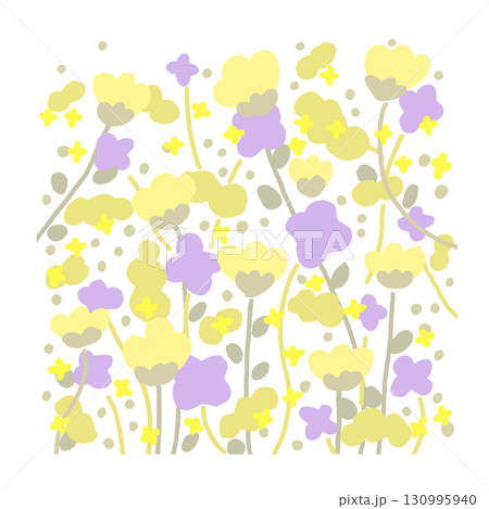 北欧風花柄の壁紙ベクターイラスト 北欧風花柄の壁紙ベクターイラスト 130995940