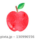 りんごのアイコン（水彩風手描き） 130996556