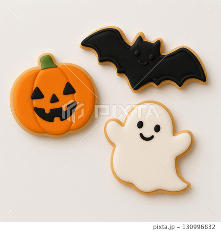 かわいいハロウィンキャラクタークッキー 130996832