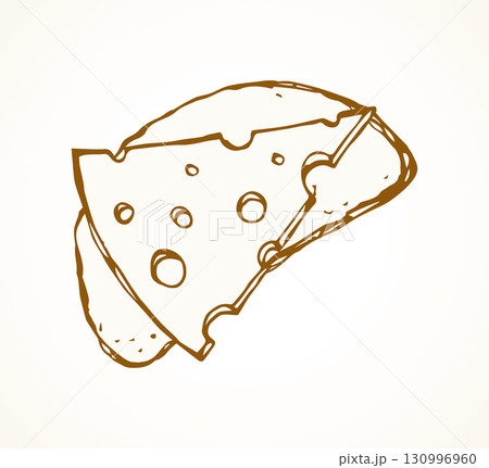 Piece of loaf. Vector drawing Piece of loaf. Vector drawing 130996960