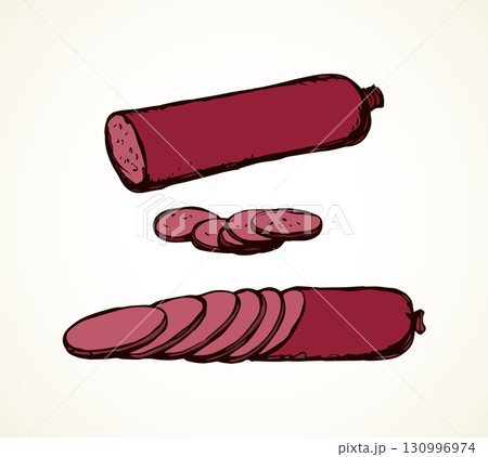 Sausage. Vector drawing icon sign 130996974