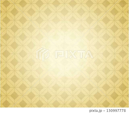 金色和柄の和紙テクスチャ背景素材 130997778