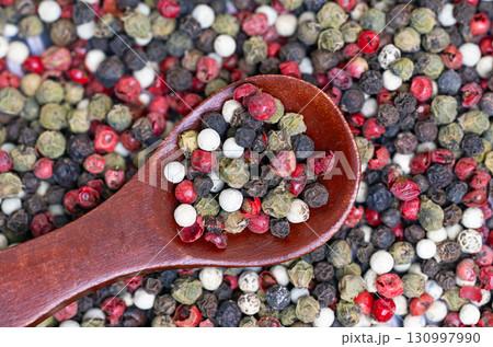background of red, black, white pepper background of red, black, white pepper 130997990