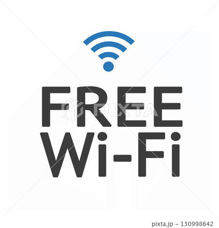 フリーWi-Fiマーク シンプルなイラスト　案内,ピクト,マーク,表示,地図 130998642