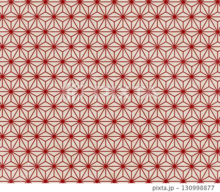 赤色和柄の和紙テクスチャ背景素材 130998877