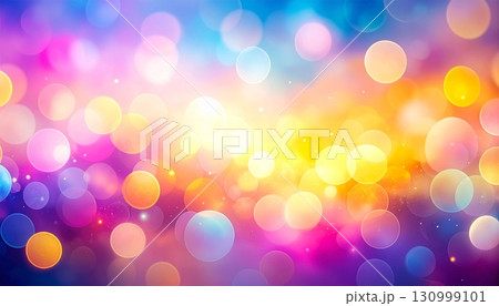 カラフルな玉ボケの背景 カラフルな玉ボケの背景 130999101