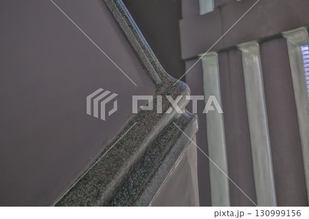 Sept 13 2025 Dimly Lit Stairwell with Artistic Wall Murals and Natural Light Sept 13 2025 Dimly Lit Stairwell with Artistic Wall Murals and Natural Light 130999156