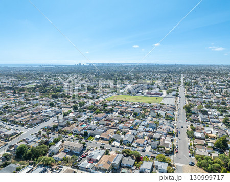 Aerial view of City Heights, San Diego, South California, USA 130999717