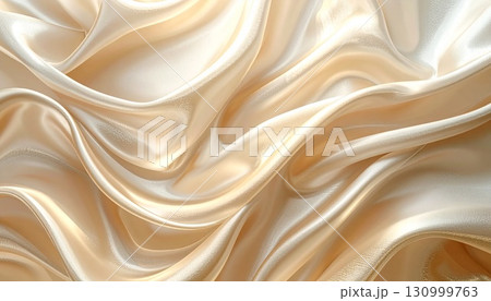 光沢のある柔らかいゴールドの布 130999763