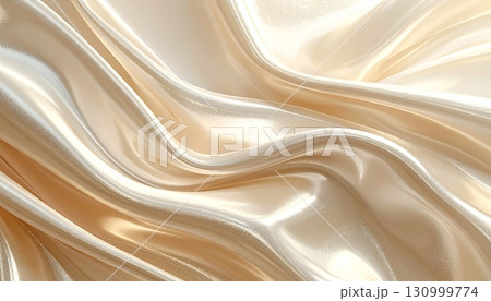 光沢のある柔らかいゴールドの布 130999774
