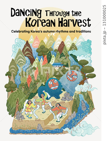 Modern Spirit of Korean Mask Dance in Korean Scenic Nature 131000025
