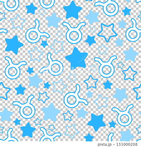 青色のおうし座のシームレスパターン 131000208