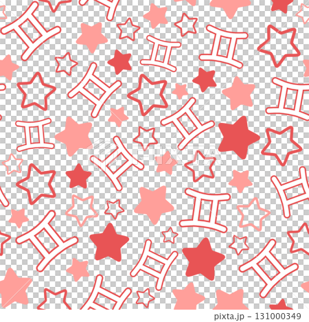 Red Gemini seamless pattern Red Gemini seamless pattern 131000349