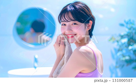 若い女性、ポートレート、ビューティー、紫外線 131000587