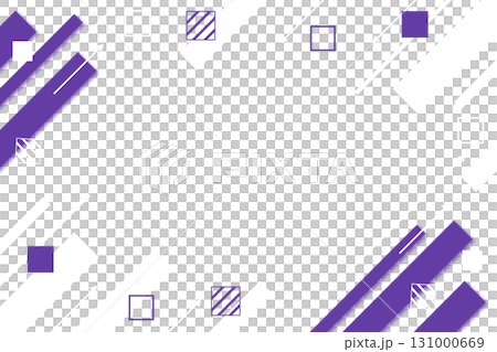 簡潔流行的商業背景。紫色幾何形狀插畫素材。白色背景。向量png透明素材。 131000669