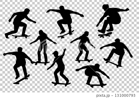 滑板人物剪影集 131000793