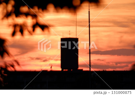 花園ラグビー場の夕焼け 花園ラグビー場の夕焼け 131000875