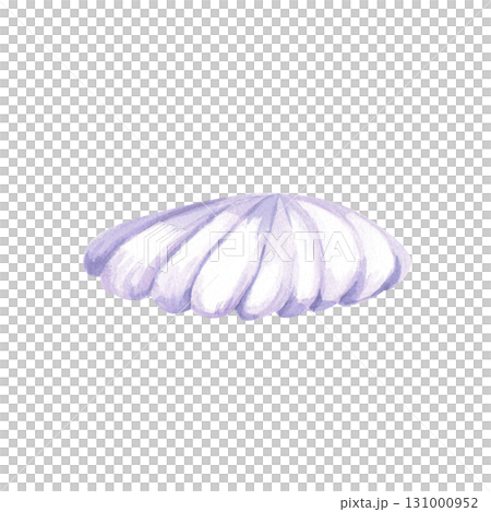 A fabulous purple shell. Isolated watercolor illustration of underwater creatures for children's prints, clothing, and interior design for themed parties and children's rooms. A fabulous purple shell. Isolated watercolor illustration of underwater creatures for children's prints, clothing, and interior design for themed parties and children's rooms. 131000952