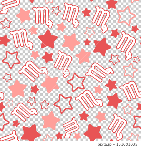 赤色のさそり座のシームレスパターン 131001035