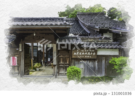 水彩画風 金沢市街地 養智院 石川県金沢市 水彩画風 金沢市街地 養智院 石川県金沢市 131001036