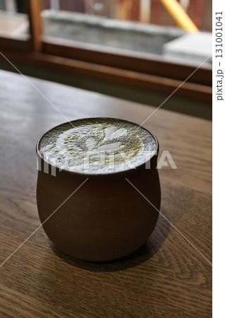 倉敷美観地区の古民家カフェ ほうじ茶ラテ 倉敷美観地区の古民家カフェ ほうじ茶ラテ 131001041