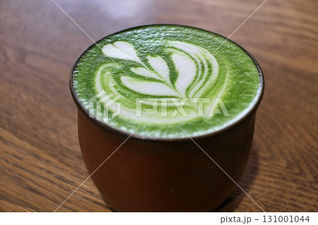 倉敷の古民家カフェ 抹茶ラテ 倉敷の古民家カフェ 抹茶ラテ 131001044