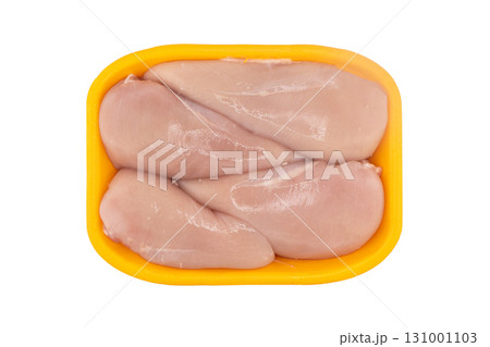 Chicken breast fillet isolated on white background. Fresh uncooked chicken breast isolated. Chicken breast fillet isolated on white background. Fresh uncooked chicken breast isolated. 131001103