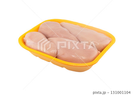 Chicken breast fillet isolated on white background. Fresh uncooked chicken breast isolated. Chicken breast fillet isolated on white background. Fresh uncooked chicken breast isolated. 131001104