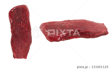 Beef steak. Raw Steak isolated on white background. The raw beef meat steak isolated Beef steak. Raw Steak isolated on white background. The raw beef meat steak isolated 131001129