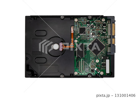 Hard disk drive isolated on white background. Computer HDD Hard Disk Drive. Computer Storage Memory. Hard disk drive isolated on white background. Computer HDD Hard Disk Drive. Computer Storage Memory. 131001406