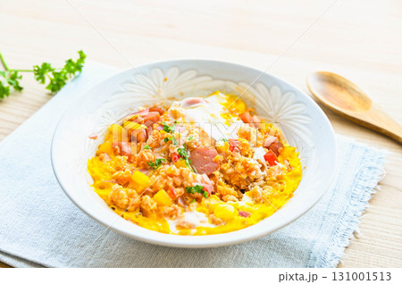 レンジ調理　オートミール米化でオムライス 131001513