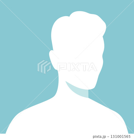 Silhouette of a half turned man in yellow eyeglasses. Vector illustration 131001565