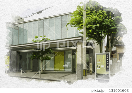 水彩画風 金沢市街地 室生犀星記念館 石川県金沢市 水彩画風 金沢市街地 室生犀星記念館 石川県金沢市 131001608