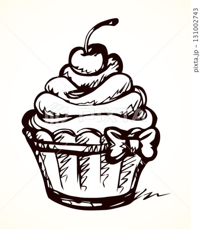 Cake. Vector drawing 131002743
