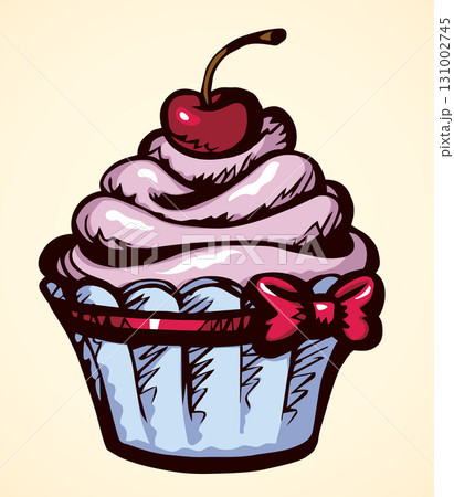 Cake. Vector drawing 131002745