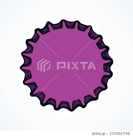 Iron bottle cap. Vector drawing 131002749