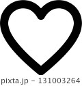 ハートのアイコン　ベクター画像　背景透過 131003264