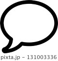 会話を意味する、ふきだしのアイコン 131003336