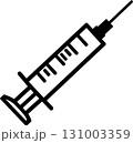 注射器のアイコン　イラスト　ベクター　背景透過 131003359