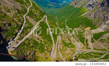 Trollstigen mountain road in Norway 131003652