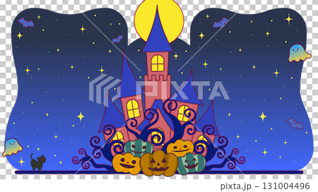 ポップでかわいいハロウィン背景素材 131004496