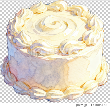 クリームたっぷりのチーズケーキイラスト 131005148