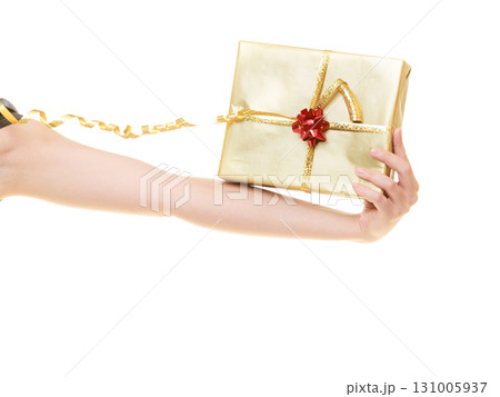 holidays love happiness concept - girl with gift box holidays love happiness concept - girl with gift box 131005937