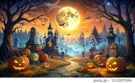 ハロウィン風の背景3 ハロウィン風の背景3 131007094