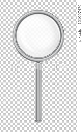 Front view of metal magnifying glass Front view of metal magnifying glass 131007470