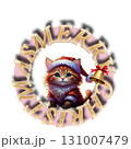 サンタ猫ちゃん　飛び出すロゴメッセージ　クリスマスプレゼント 131007479